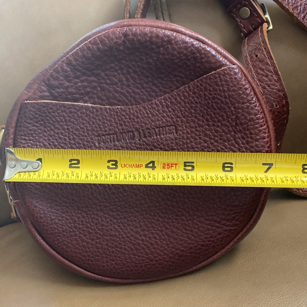 Portland Leather Mini Circle Crossbody Bag - Picture 14 of 15